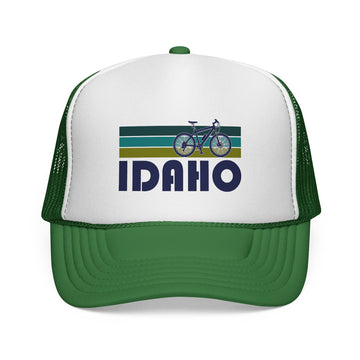Idaho Retro Bike Trucker Hat - Vintage Style Idaho Cap - 0
