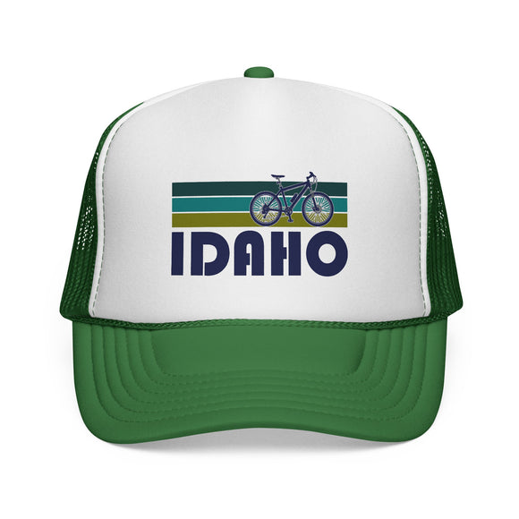 Idaho Retro Bike Trucker Hat - Vintage Style Idaho Cap