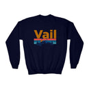 Vail, Colorado Youth Sweatshirt - Unisex Kid's Vail Crewneck Sweatshirt-4