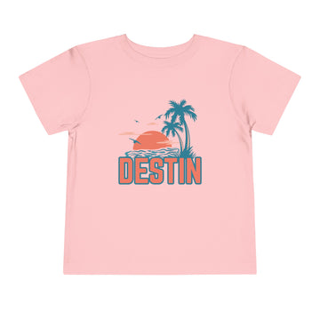 Buy pink Destin, Florida Toddler T-Shirt - Retro Palm Tree Toddler Destin Shirt