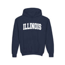 Illinois Youth Hoodie - Kids Illinois Hooded Sweatshirt-4
