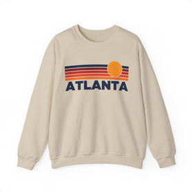 Atlanta, Georgia Sweatshirt Retro Sun Unisex - Atlanta Vintage Inspired Warm Pullover Jumper