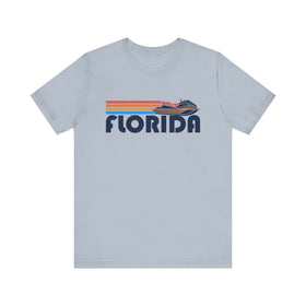 Buy light-blue Florida T Shirt - Retro Jetski PWC Graphic Florida Tee