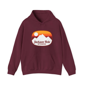 Jackson Hole, Wyoming Hoodie - Retro Ombre Unisex Jackson Hole Hoodie Sweatshirt