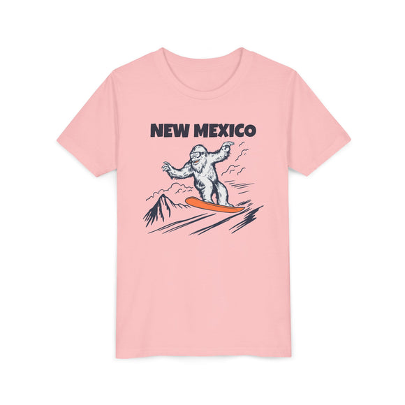 New Mexico Yeti Snowboard Youth Tee - Kids Skiing Shirt