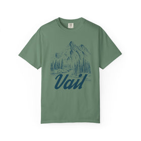 Buy light-green Vail, Colorado Graphic Tee - Mountain Illustration Vail T Shirt