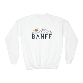 Banff, Canada Youth Sweatshirt - Unisex Kid's Banff Crewneck Sweatshirt