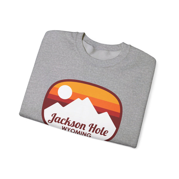 Jackson Hole, Wyoming Sweatshirt - Unisex Retro Ombre Crewneck Jackson Hole Sweatshirt