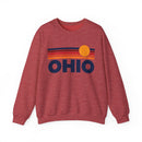 Ohio Sweatshirt Retro Sun Unisex - Vintage Ohio Inspired Warm Pullover Jumper-6