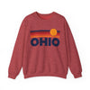 Ohio Sweatshirt Retro Sun Unisex - Vintage Ohio Inspired Warm Pullover Jumper