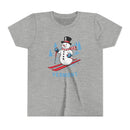 Vermont Youth Skiing Snowman Tee - Kids T Shirt-2