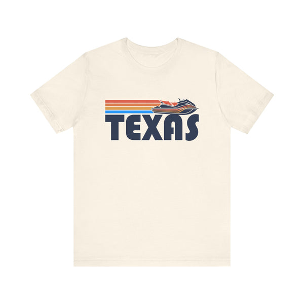Texas T Shirt - Retro Jetski PWC Graphic Texas Tee