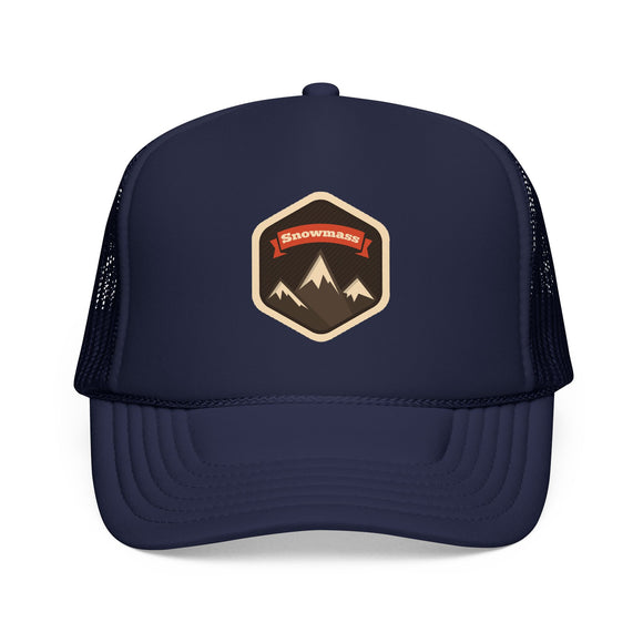 Snowmass, Colorado Trucker Hat - Snowmass Foam Mountain Cap