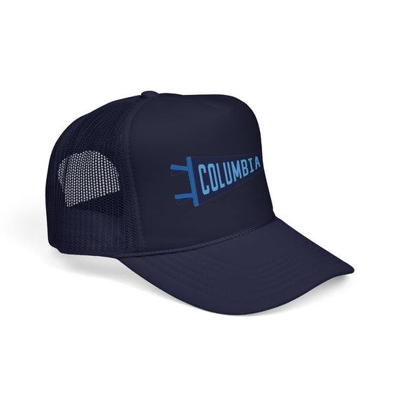 Columbia, South Carolina Pennant Trucker Hat — Retro Flag Foam Cap