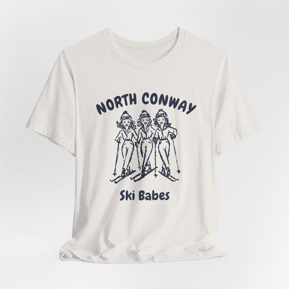 North Conway, New Hampshire Ski Babes T‑Shirt — Retro Skiing Graphic Tee