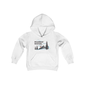 Retro Steamboat, Colorado Youth Hoodie - Mountain Steamboat, Colorado Kids Sweatshirt, Cute Steamboat, Colorado Children's Pullover