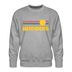 Premium Wisconsin Sweatshirt - Retro Sun Premium Men's Wisconsin Sweatshirt - heather grey