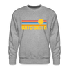 Premium Wisconsin Sweatshirt - Retro Sun Premium Men's Wisconsin Sweatshirt - heather grey