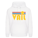 Vail, Colorado Hoodie - Retro Sunrise Vail Crewneck Hooded Sweatshirt - white