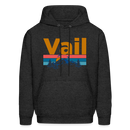 Vail, Colorado Hoodie - Retro Mountain & Birds Vail Hooded Sweatshirt - charcoal grey