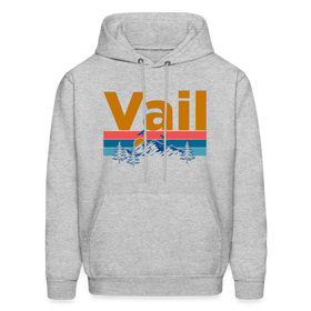 Vail, Colorado Hoodie - Retro Mountain & Birds Vail Hooded Sweatshirt