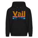 Vail, Colorado Hoodie - Retro Mountain & Birds Vail Hooded Sweatshirt - black