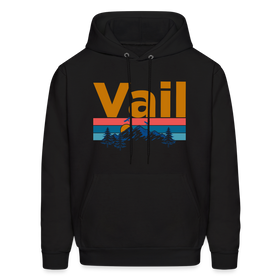 Vail, Colorado Hoodie - Retro Mountain & Birds Vail Hooded Sweatshirt