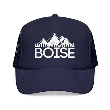 Kids Boise, Idaho Trucker Hat - Youth Snapback Cap on white background