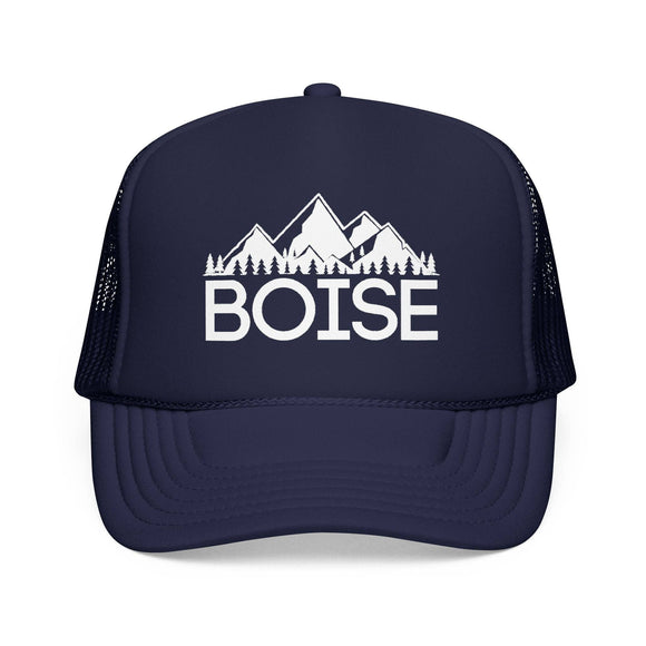 Kids Boise, Idaho Trucker Hat - Youth Snapback Cap on white background