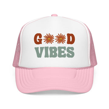 Kids Good Vibes Trucker Hat Boho - Youth Snapback Cap