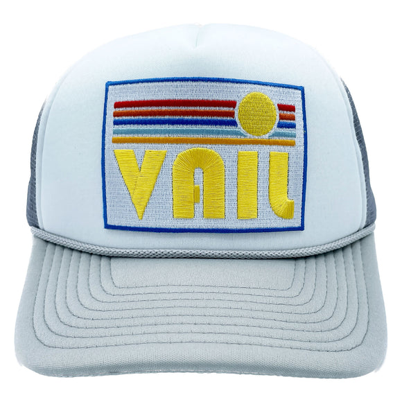Vail, Colorado Trucker Hat - Retro Sun Snapback Vail Hat
