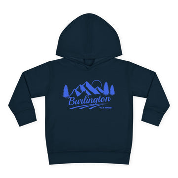 Buy navy Burlington, Vermont Toddler Hoodie - Unisex Mountain Burlington Pullover Sweatshirt, Kids Hooded Jumper, Vermont Souvenir