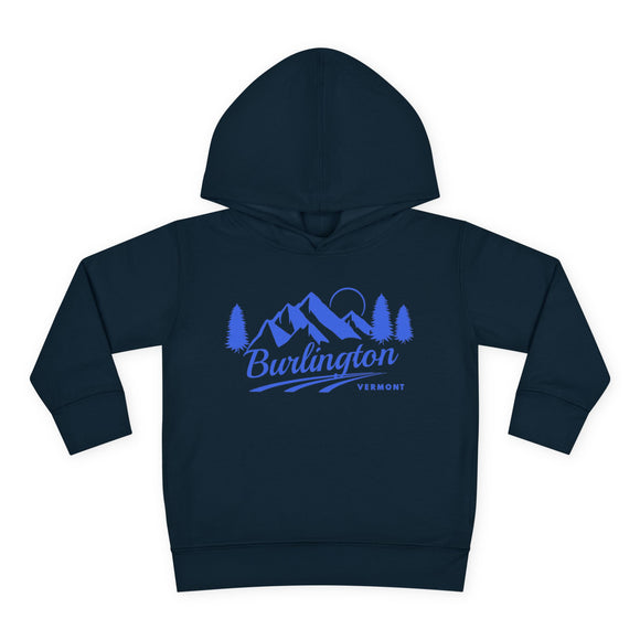 Burlington, Vermont Toddler Hoodie - Unisex Mountain Burlington Pullover Sweatshirt, Kids Hooded Jumper, Vermont Souvenir