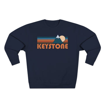 Buy navy Premium Keystone, Colorado Retro Mountain Graphic Sweatshirt