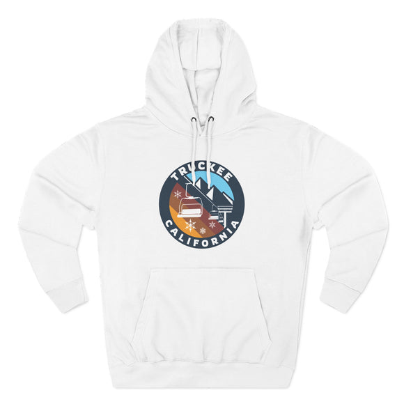 Premium Truckee, California Ski Lift Hoodie