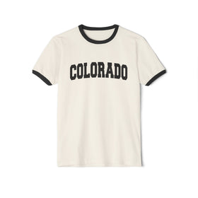 Colorado Cotton Ringer Graphic Tee - Unisex Colorado  T Shirt, Vintage Style Tee, Men's/Women's Tee
