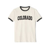Colorado Cotton Ringer Graphic Tee - Unisex Colorado  T Shirt, Vintage Style Tee, Men's/Women's Tee