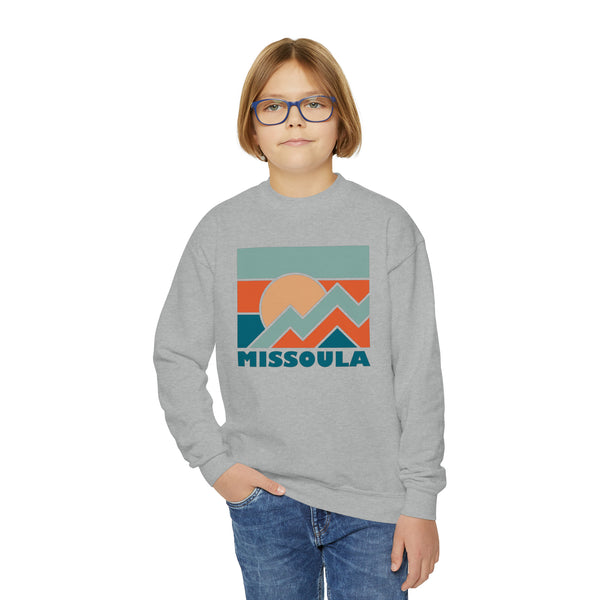 Missoula, Montana Youth Sweatshirt - Unisex Kid's Missoula Crewneck Sweatshirt