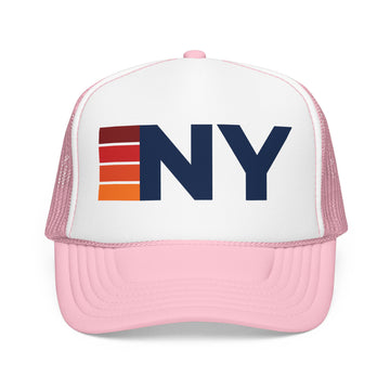 Buy light-pink-white New York Trucker Hat - NY retro cap