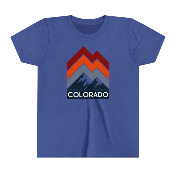 Colorado Youth Shirt - Retro Mountain Colorado Kid's T-Shirt