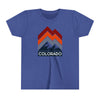 Colorado Youth Shirt - Retro Mountain Colorado Kid's T-Shirt