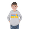 Utah Toddler Hoodie - Retro Sunrise Unisex Utah Toddler Sweatshirt