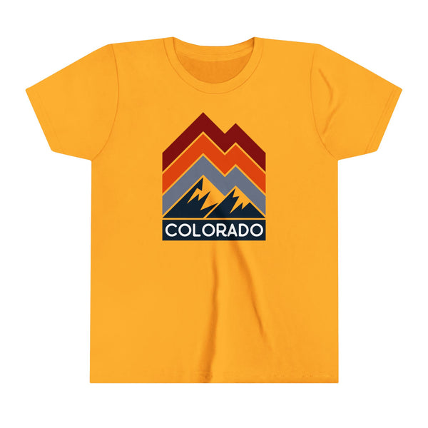 Colorado Youth Shirt - Retro Mountain Colorado Kid's T-Shirt