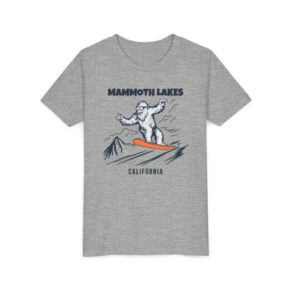 Mammoth Lakes, California Yeti Snowboard Youth Tee - Kids Skiing Shirt