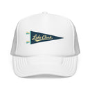 Lake Clark National Park Pennant Trucker Hat — Vintage Foam Mesh Cap-6