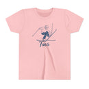 Taos, New Mexico Youth Vintage Snow Ski Graphic Tee - Kids Taos T Shirt-4