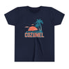 Cozumel, Mexico Youth Shirt - Retro Palm Tree Cozumel Kid's T-Shirt
