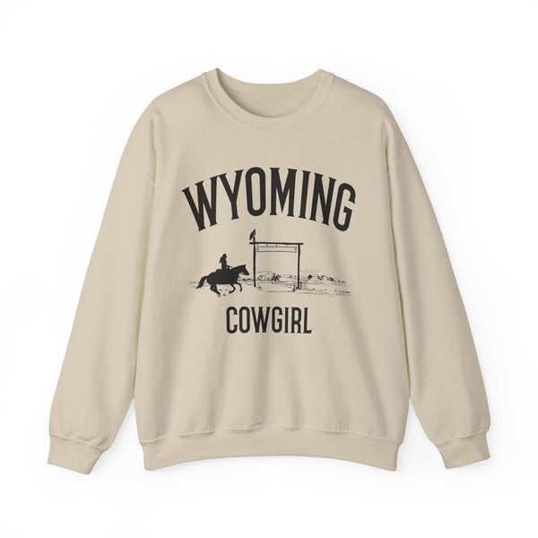 Wyoming Sweatshirt - Wyoming Cowgirl Graphic Crewneck