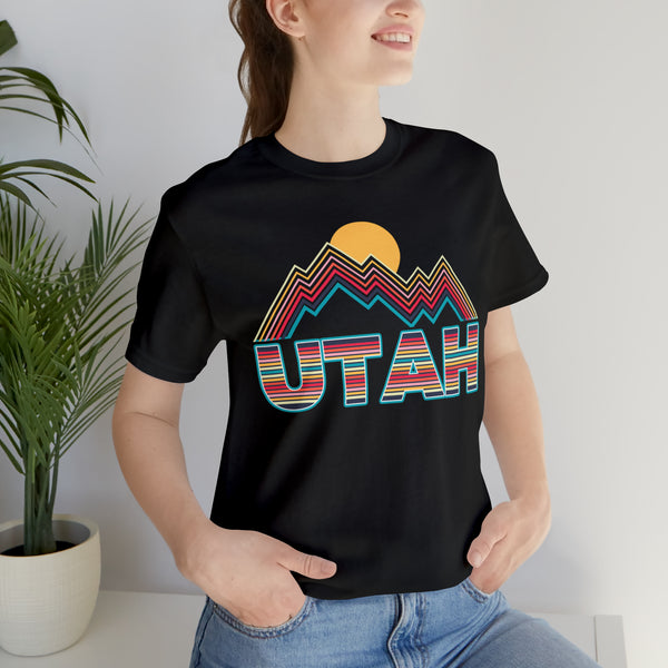 Utah T Shirt Retro Mountain - Unisex Utah Shirt