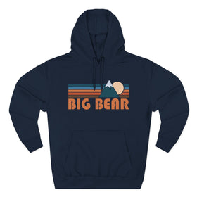 Buy navy Big Bear, California Hoodie - Retro Mountain Unisex Sweatshirt